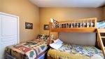 Guest Bedroom with Queen Bed & a Twin over Double Bunk Bed